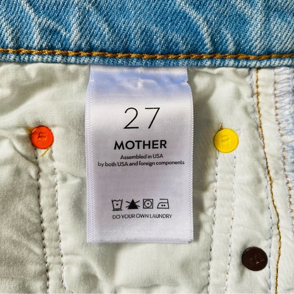 MOTHER Denim SNACKS High Waisted Twizzy Skimp Just A Nibble Light Wash Jeans 27 - Picture 12 of 15